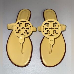 Tory Burch Banana Miller Leather Sandals Size 7.5